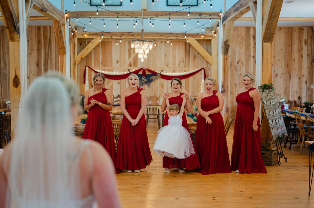 Samantha Walker Photography - First Look with Bridesmaids at White Pine Grove
