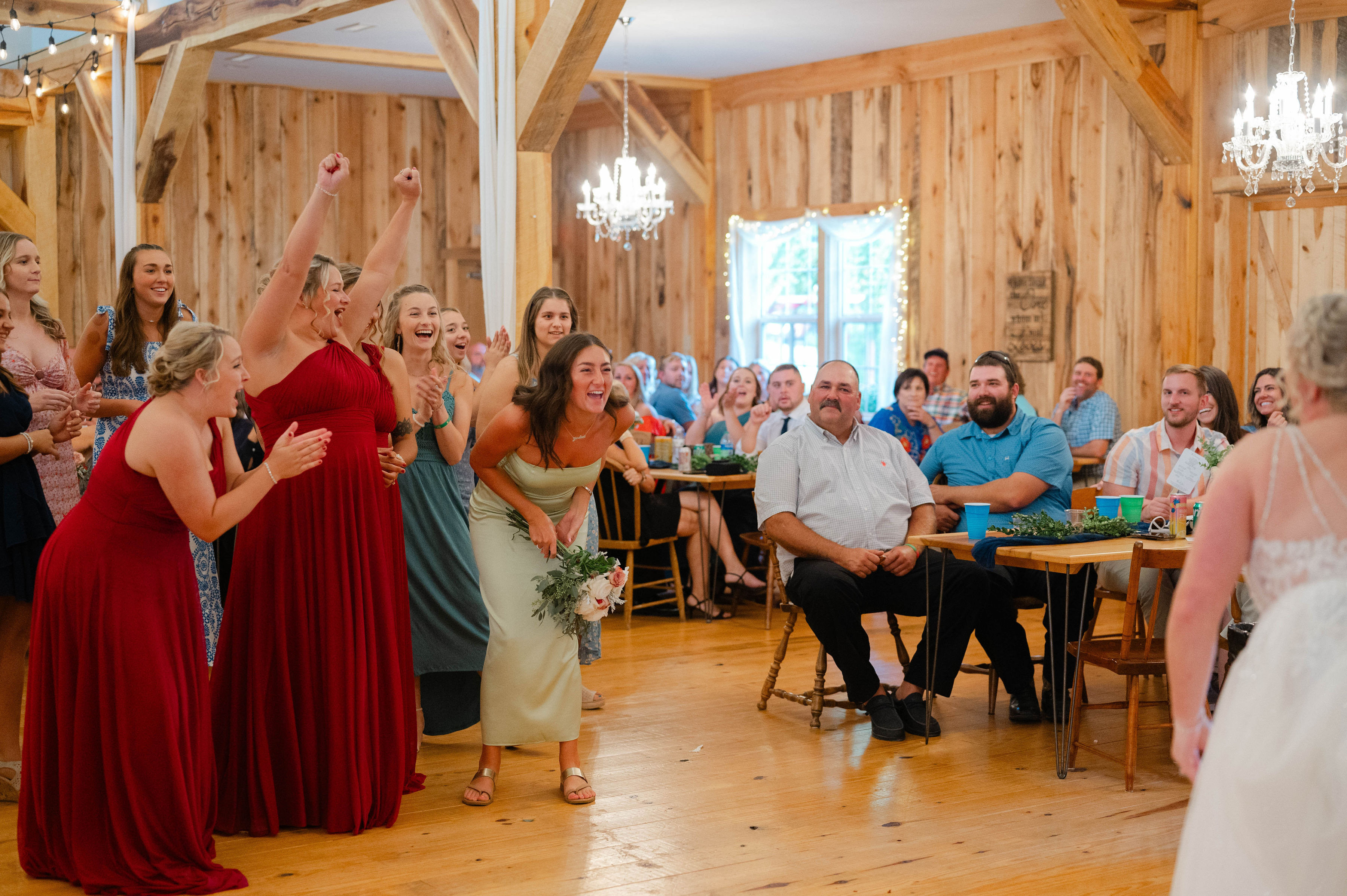 Samantha Walker Photography - Bouquet toss 2 White Pine Grove