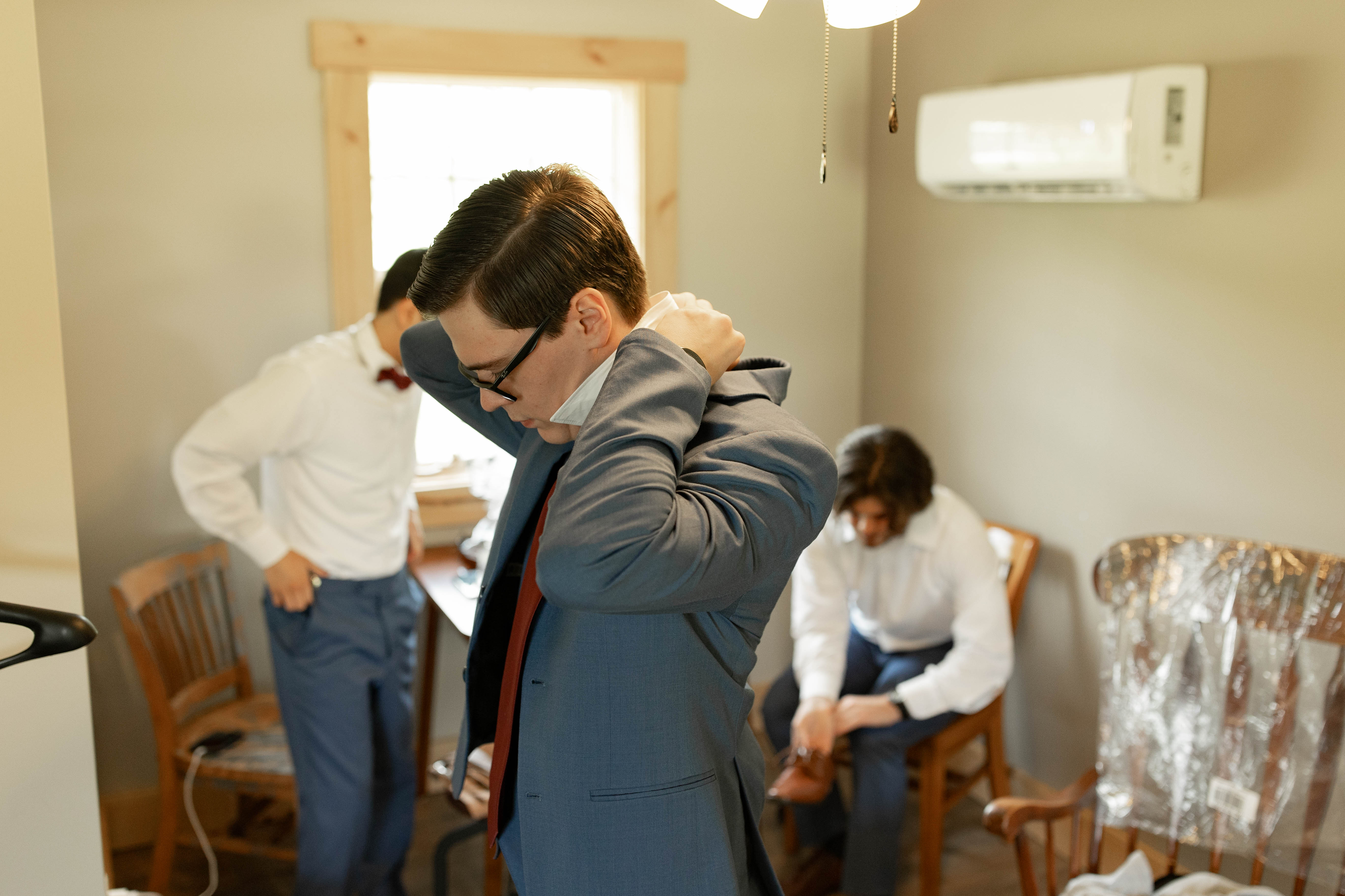 Micheal Marhefka Photography - Groom's Cabin Getting Ready White Pine Grove