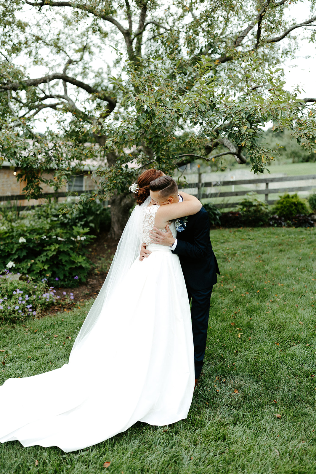 Jono Spear Photography - First Look in Orchard at White Pine Grove