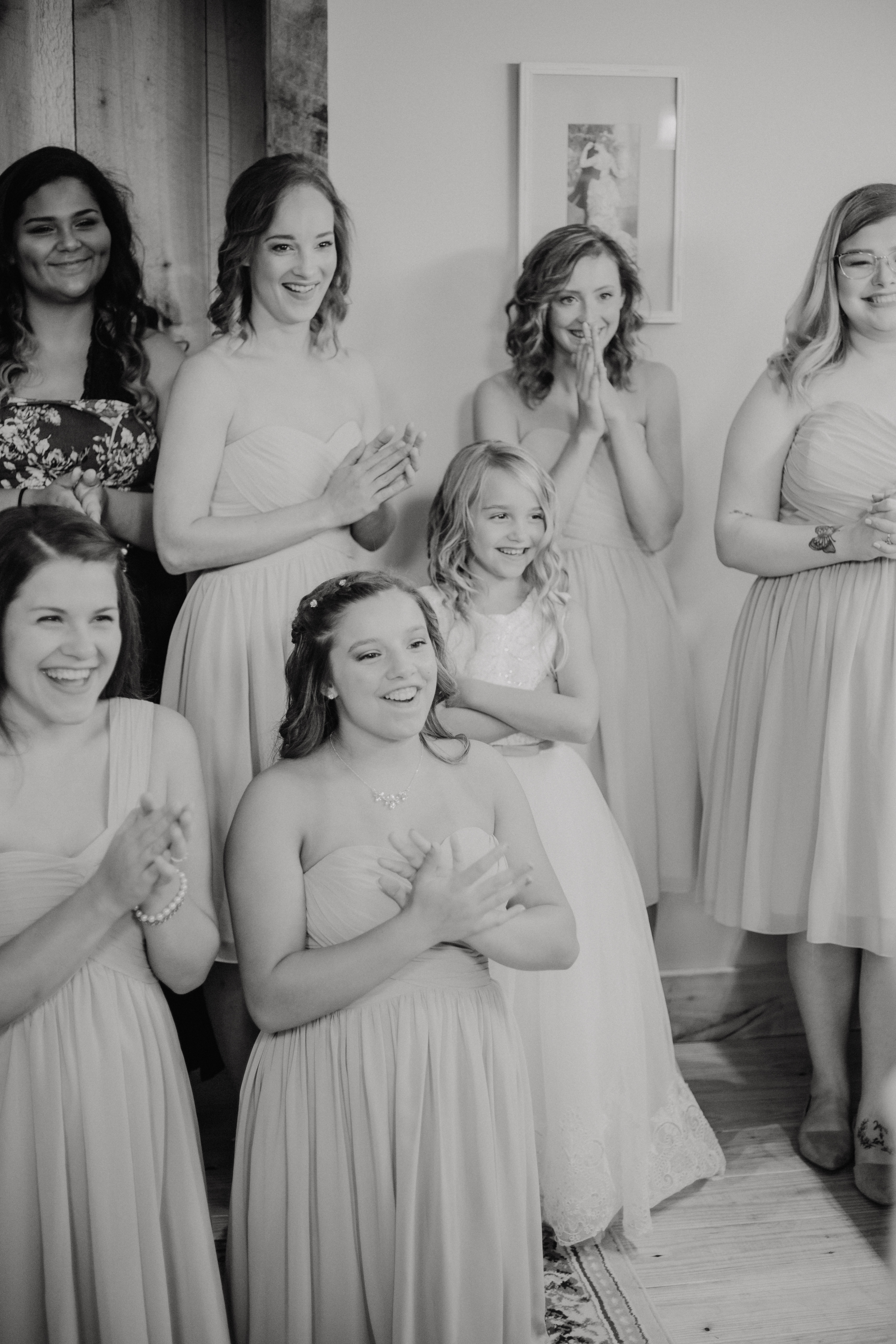 Aliyah Grace Burton Photography - First Look with Bridemaids at White Pine Grove