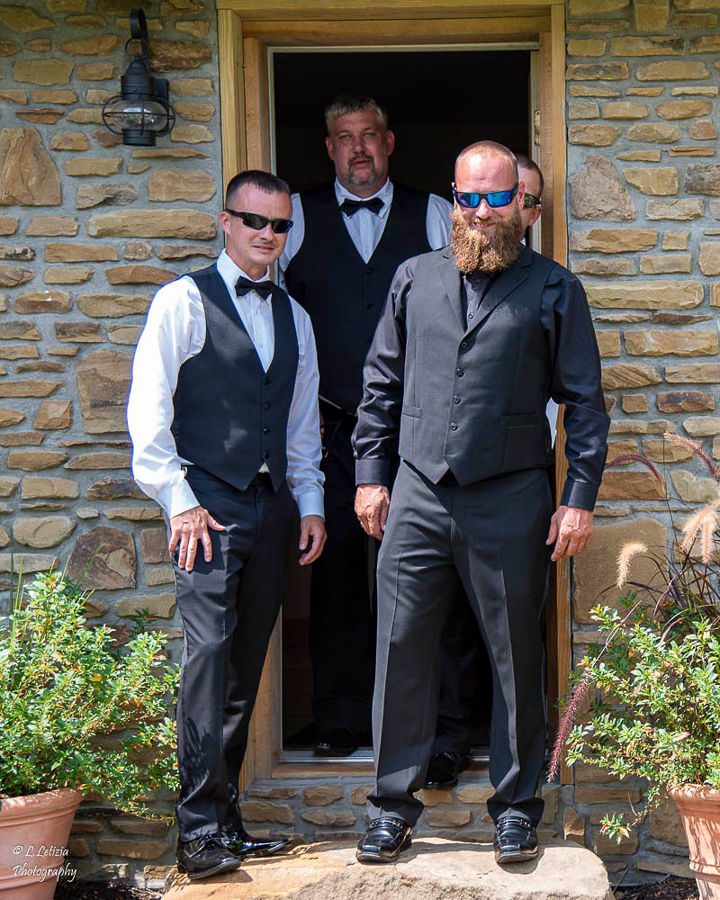 Laura Letizia Photography - Groom and Groomsmen in front of old Groom's Room