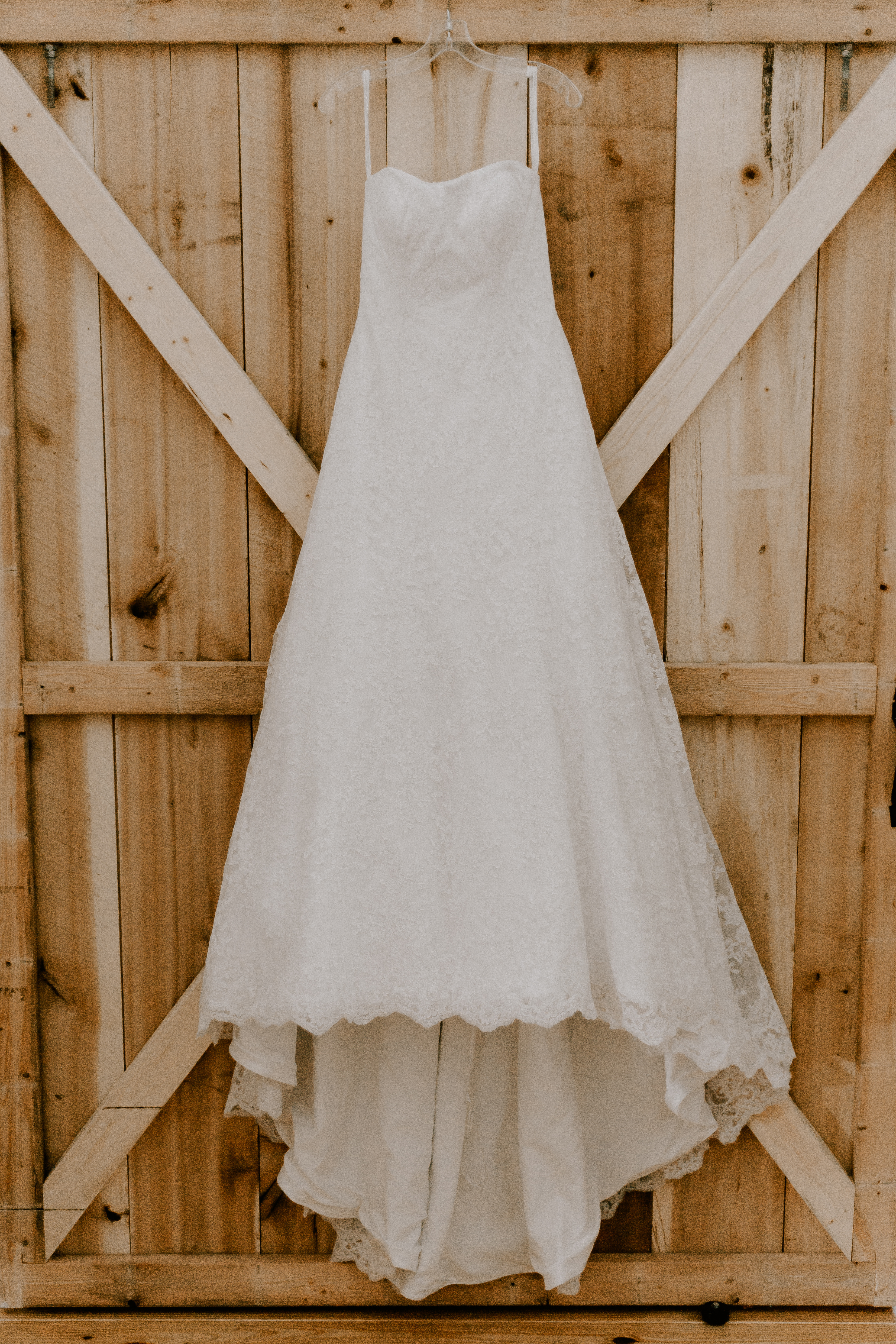 Aliyah Grace Burton Photography - Wedding Dress in Barn at White Pine Grove