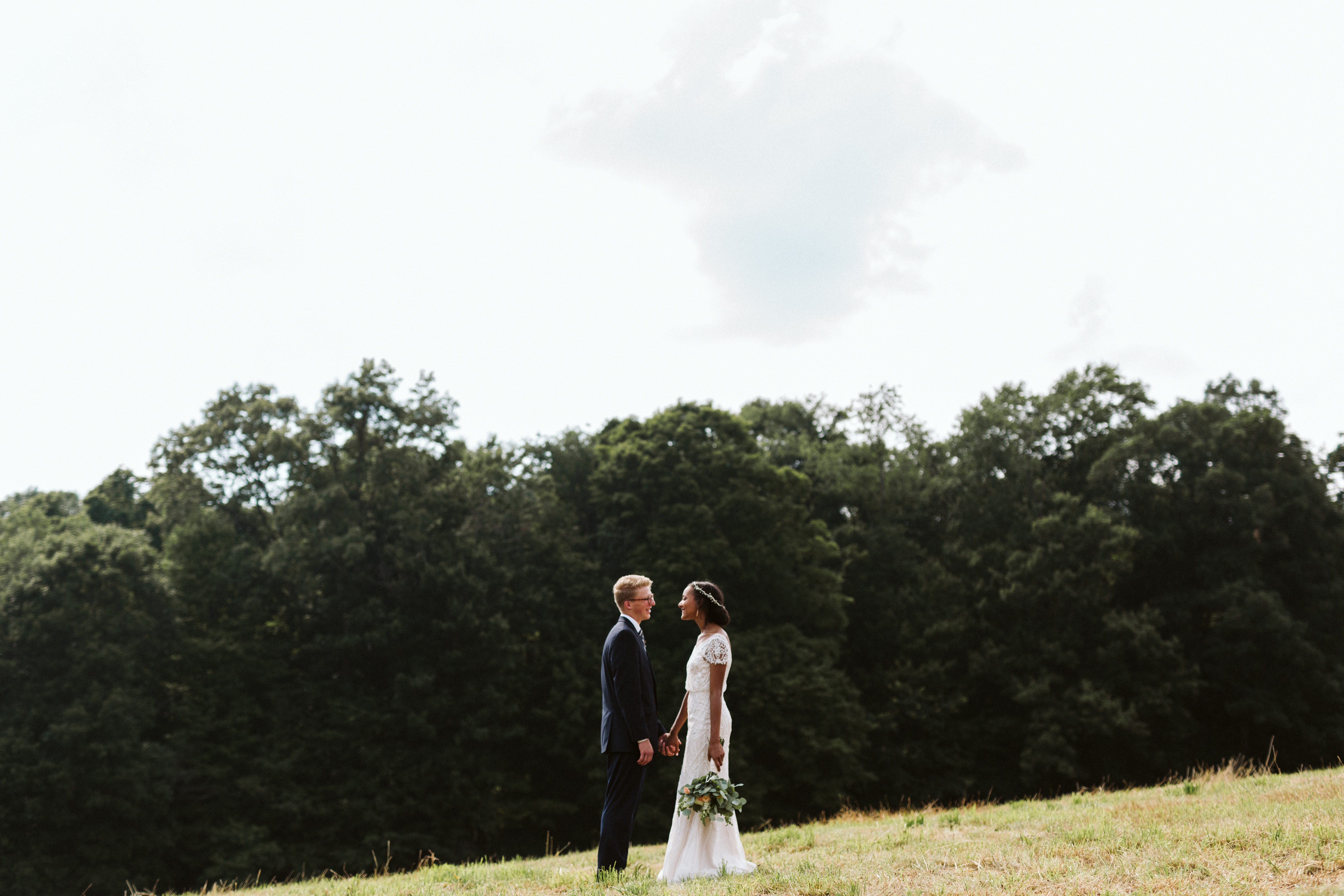 Stephen Schultz Photography - Bride and Groom in Pasture at White Pine Grove