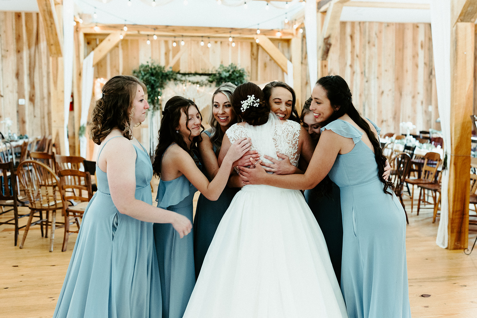 Jono Spear Photography - First Look with Bridesmaids at White Pine Grove