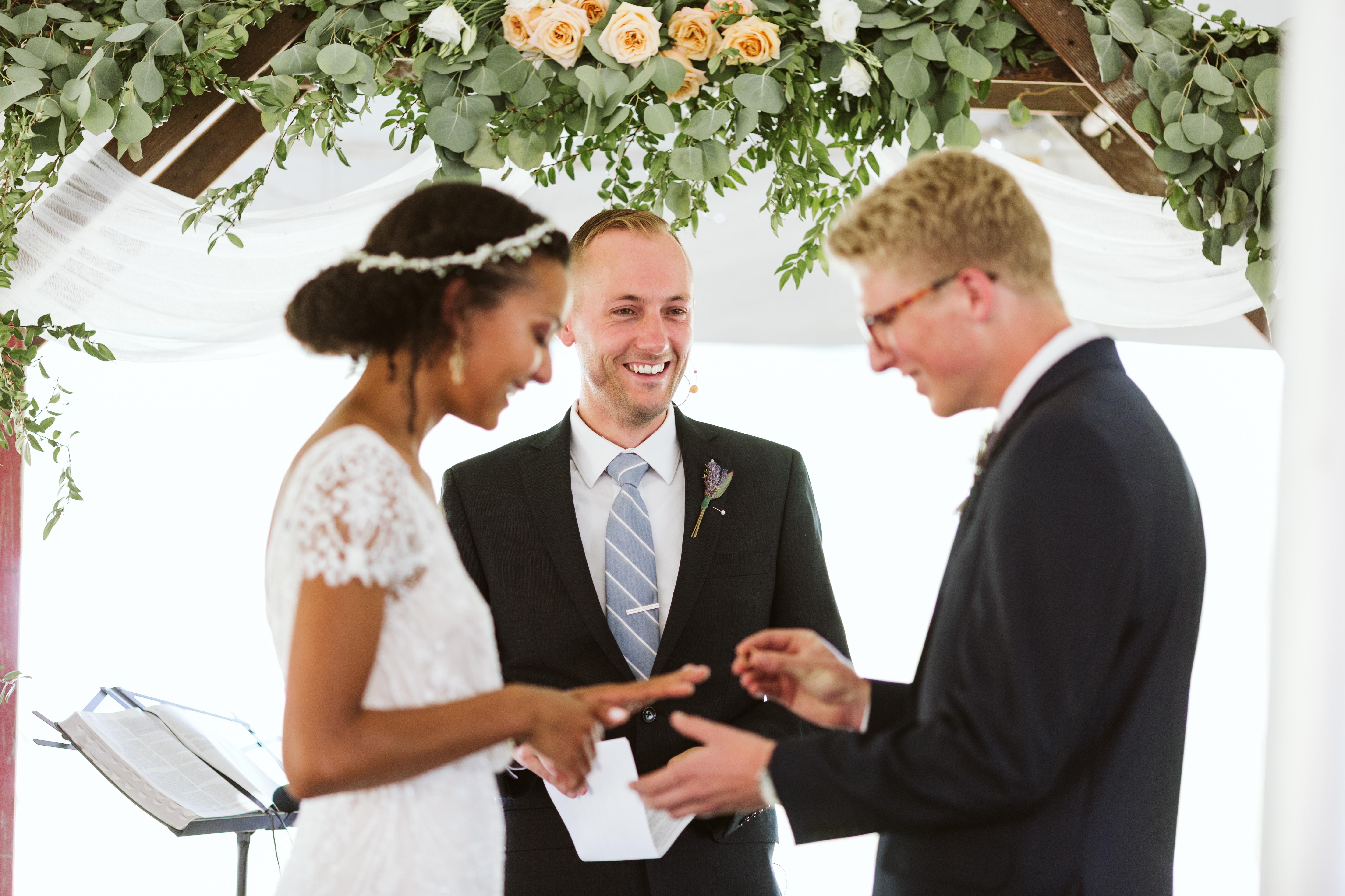 Stephen Schultz Photography - Ceremony under Prestige Rental Tent White Pine Grove